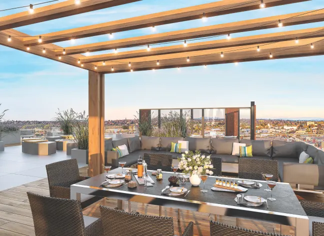 The rooftop lounge gives residents a new view on Victoria and Vic West.